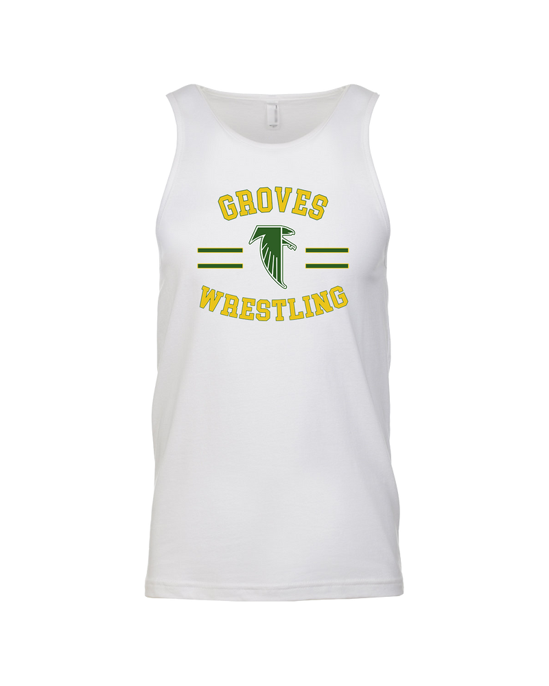 Groves HS Wrestling Curve - Mens Tank Top