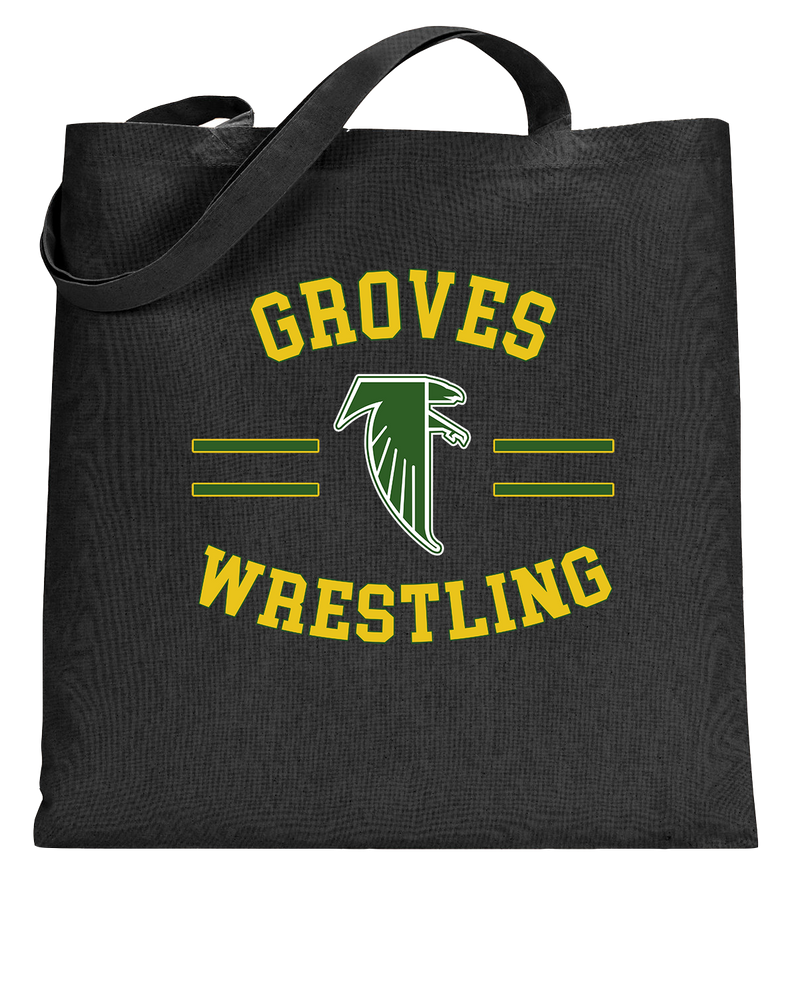 Groves HS Wrestling Curve - Tote Bag