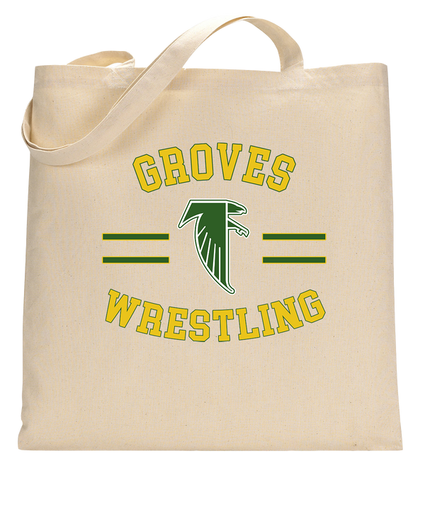 Groves HS Wrestling Curve - Tote Bag