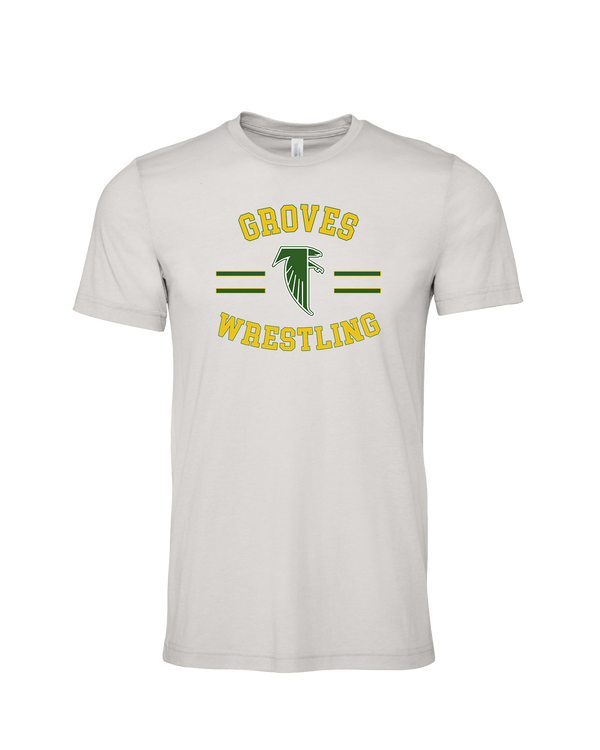 Groves HS Wrestling Curve - Mens Tri Blend Shirt