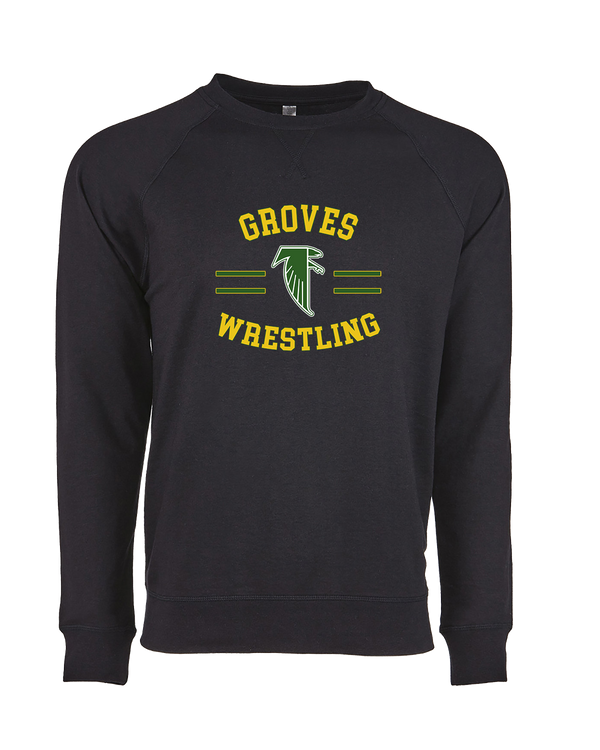 Groves HS Wrestling Curve - Crewneck Sweatshirt