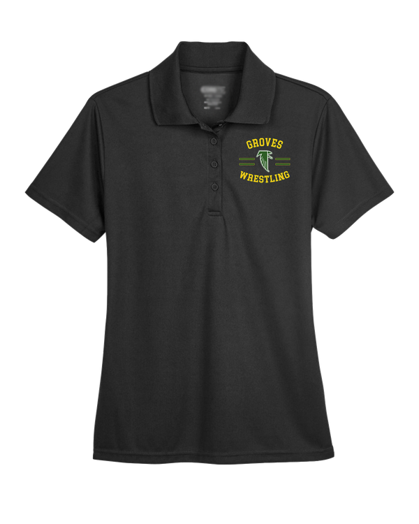 Groves HS Wrestling Curve - Womens Polo