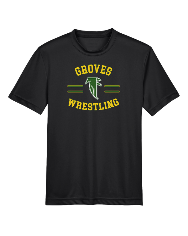 Groves HS Wrestling Curve - Youth Performance T-Shirt