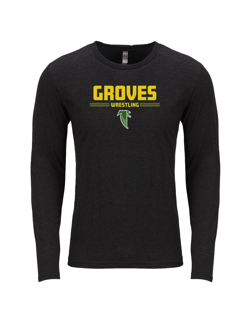 Groves HS Wrestling Keen - Tri Blend Long Sleeve