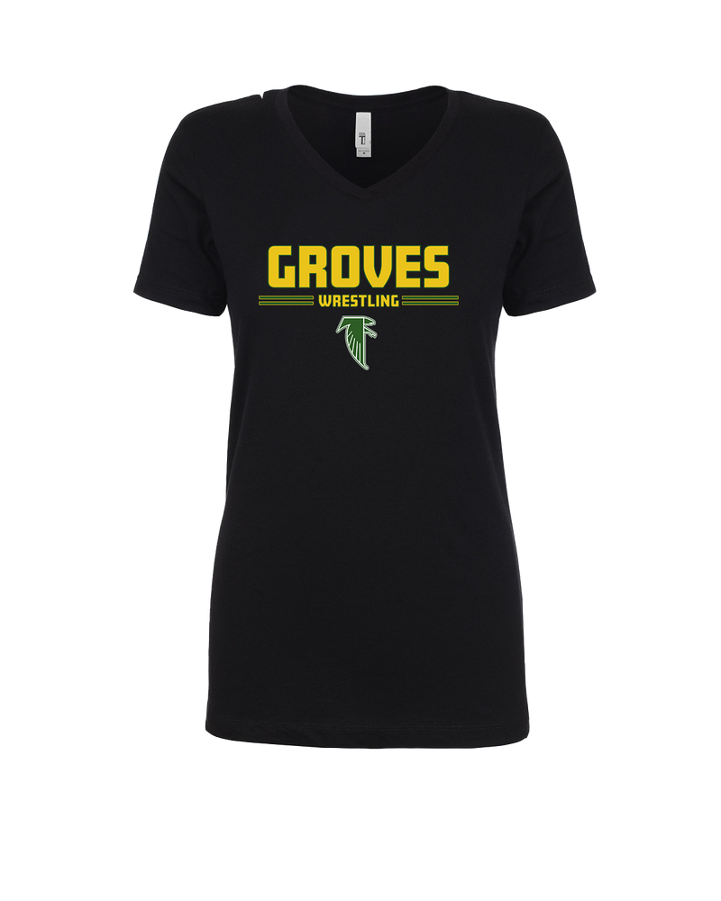 Groves HS Wrestling Keen - Womens V-Neck