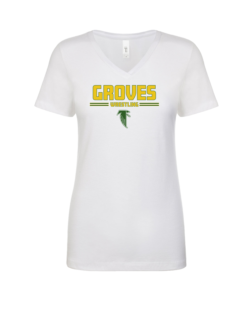 Groves HS Wrestling Keen - Womens V-Neck