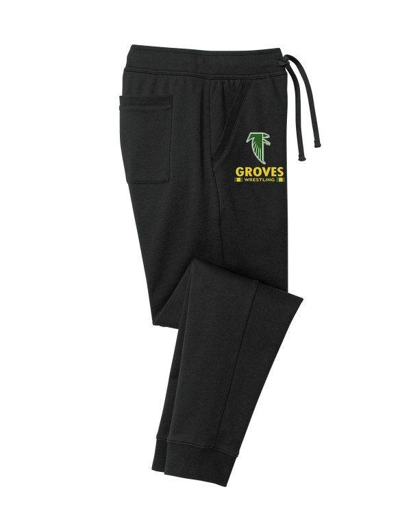 Groves HS Wrestling Stacked - Cotton Joggers