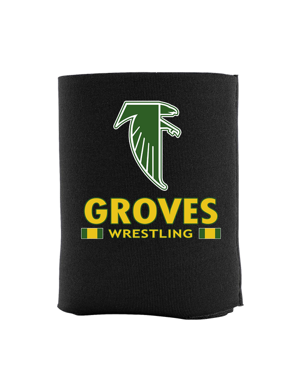 Groves HS Wrestling Stacked - Koozie