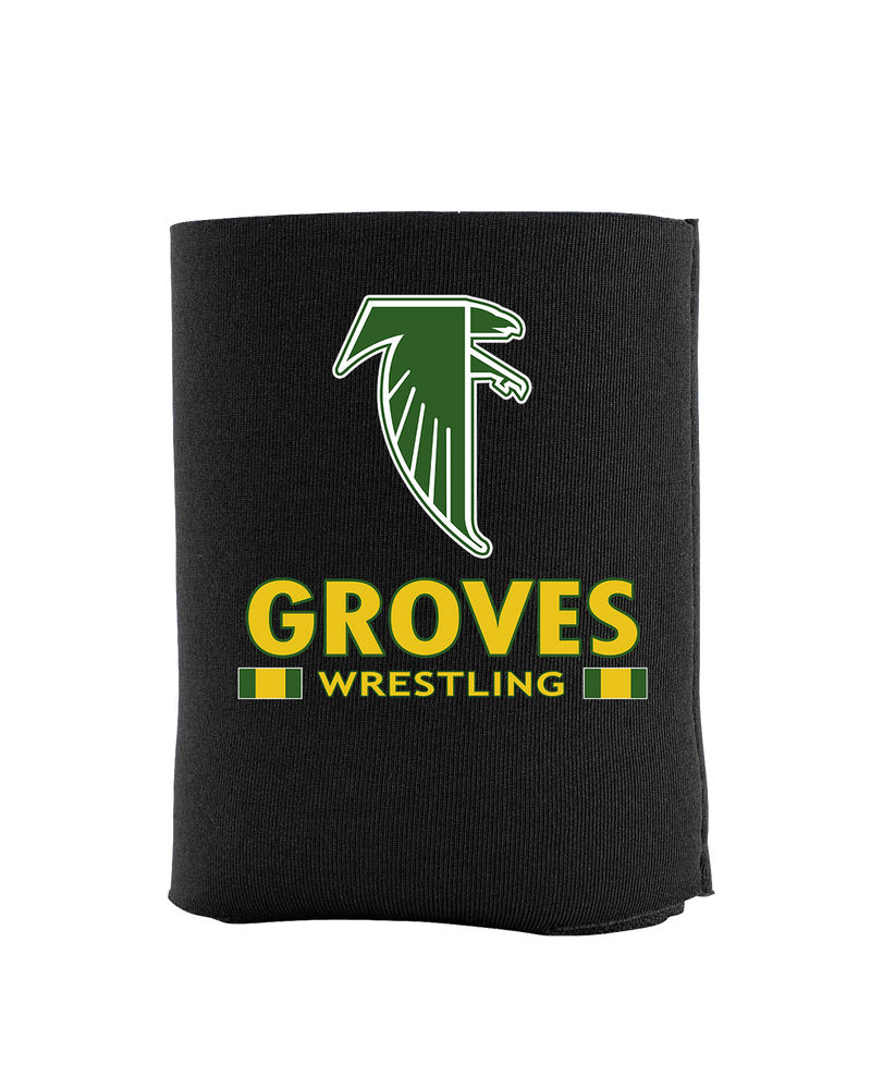 Groves HS Wrestling Stacked - Koozie