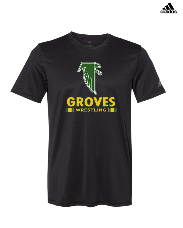 Groves HS Wrestling Stacked - Adidas Men's Performance Shirt