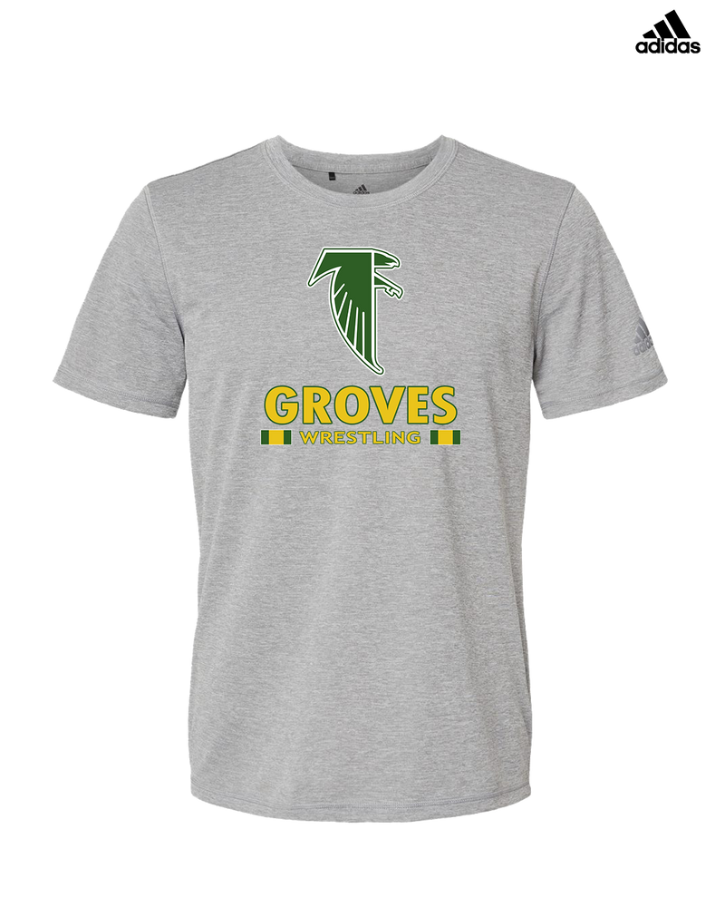 Groves HS Wrestling Stacked - Adidas Men's Performance Shirt