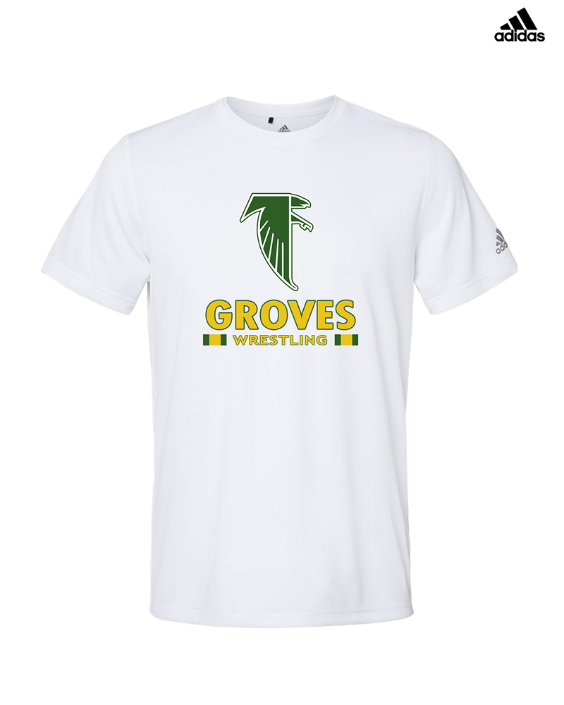 Groves HS Wrestling Stacked - Adidas Men's Performance Shirt