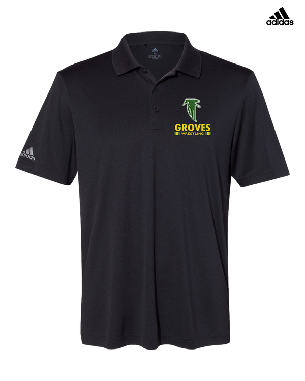 Groves HS Wrestling Stacked - Adidas Men's Performance Polo