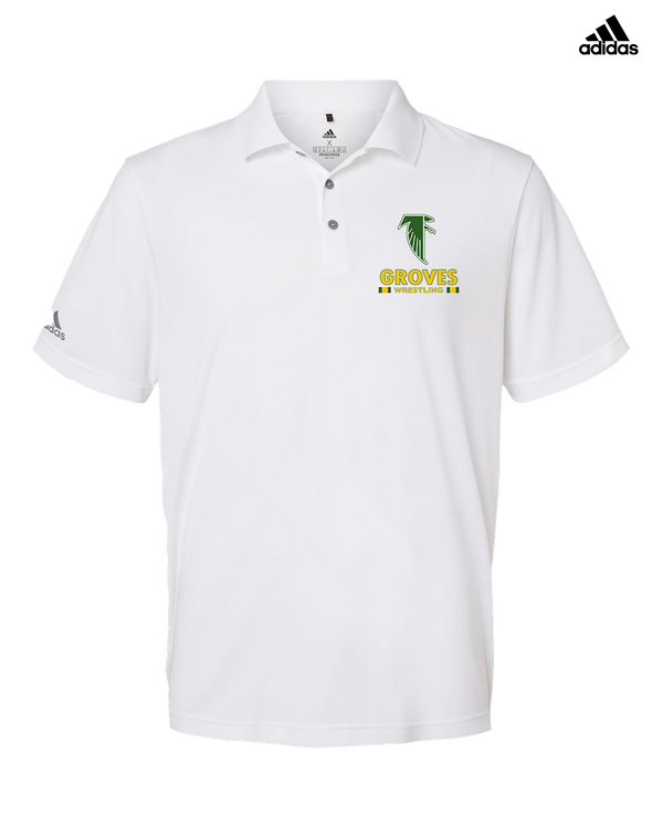 Groves HS Wrestling Stacked - Adidas Men's Performance Polo