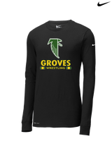 Groves HS Wrestling Stacked - Nike Dri-Fit Poly Long Sleeve