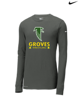 Groves HS Wrestling Stacked - Nike Dri-Fit Poly Long Sleeve