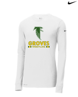 Groves HS Wrestling Stacked - Nike Dri-Fit Poly Long Sleeve