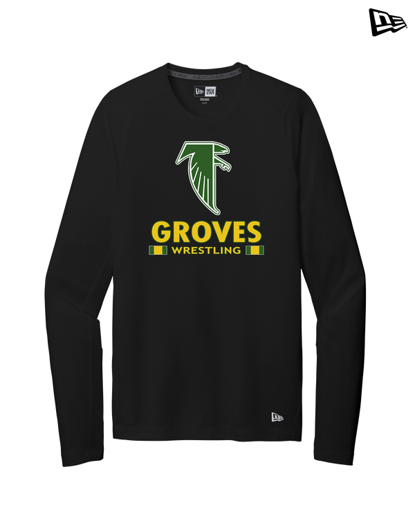 Groves HS Wrestling Stacked - New Era Long Sleeve Crew