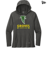 Groves HS Wrestling Stacked - New Era Tri Blend Hoodie