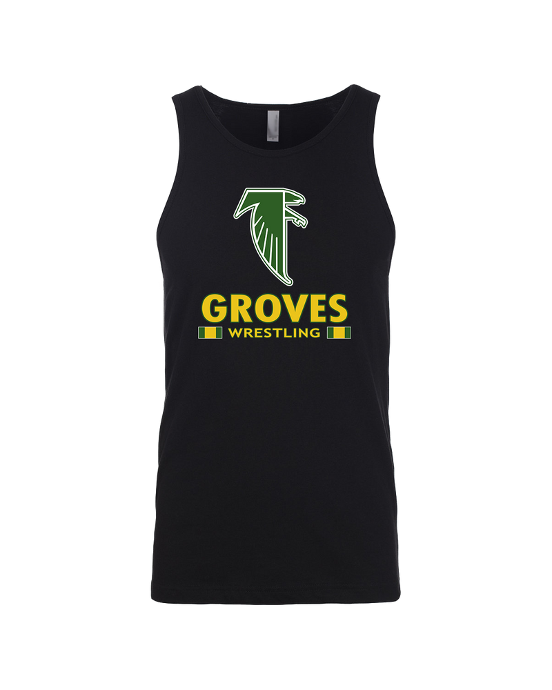 Groves HS Wrestling Stacked - Mens Tank Top