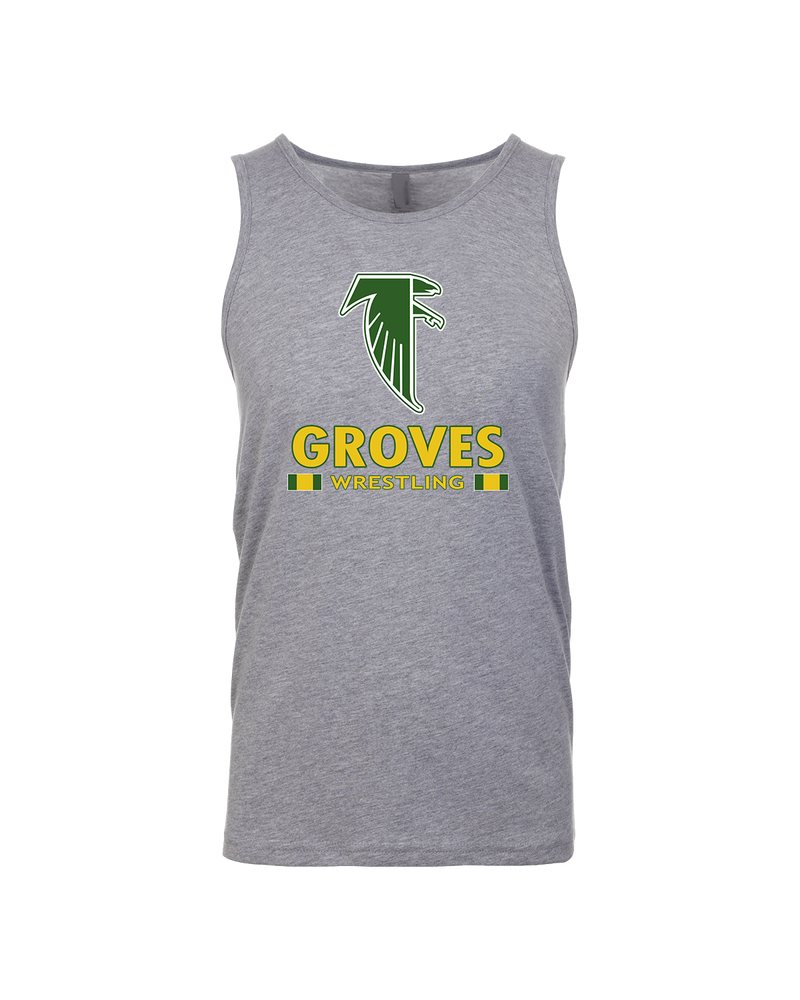 Groves HS Wrestling Stacked - Mens Tank Top