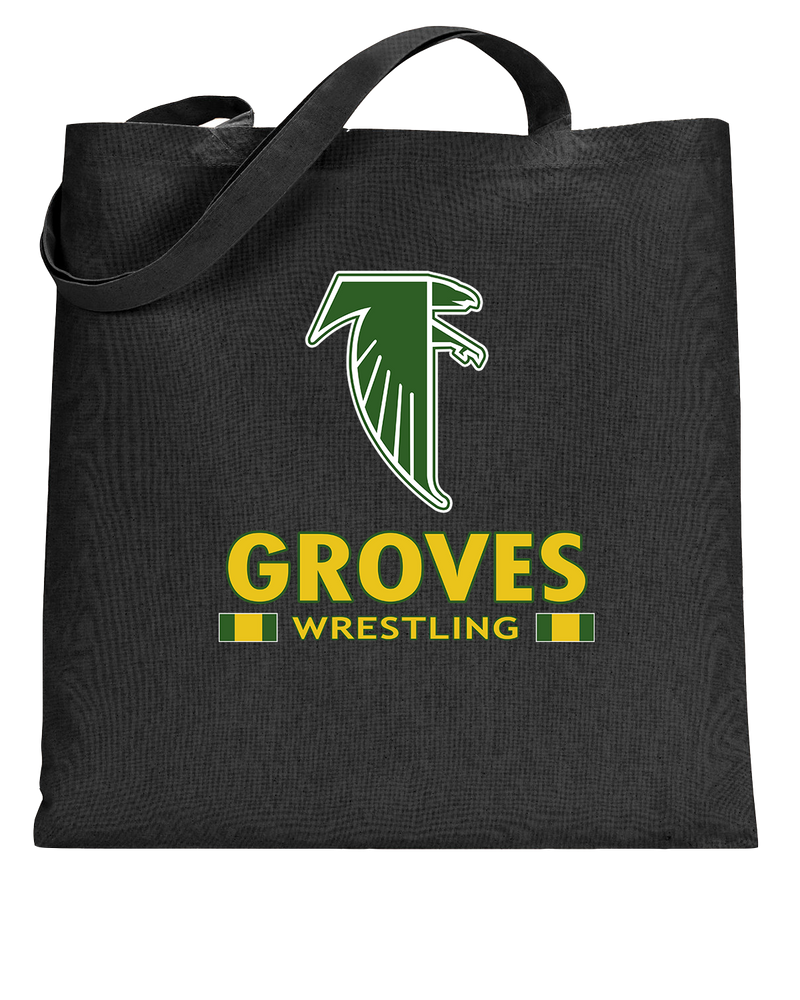 Groves HS Wrestling Stacked - Tote Bag