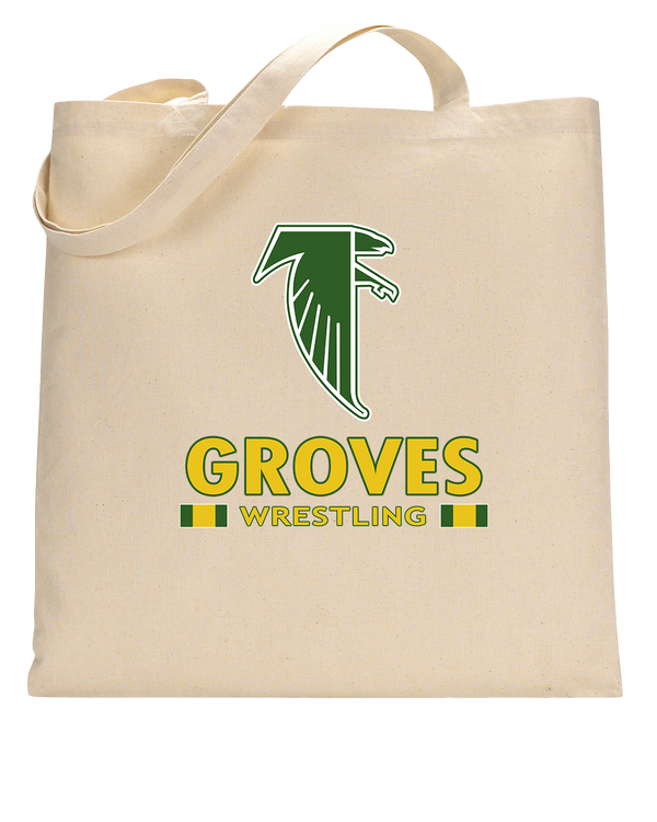 Groves HS Wrestling Stacked - Tote Bag