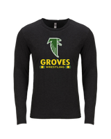 Groves HS Wrestling Stacked - Tri Blend Long Sleeve