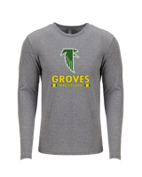Groves HS Wrestling Stacked - Tri Blend Long Sleeve