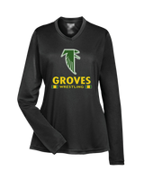 Groves HS Wrestling Stacked - Womens Performance Long Sleeve