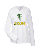 Groves HS Wrestling Stacked - Womens Performance Long Sleeve