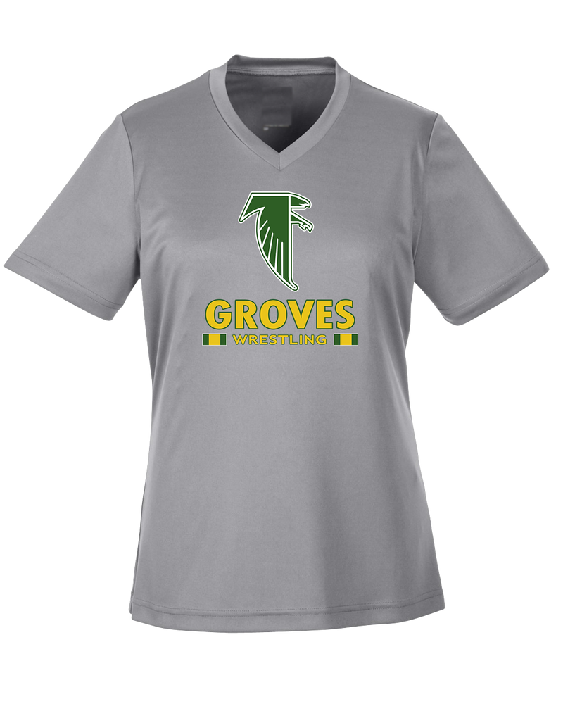 Groves HS Wrestling Stacked - Womens Performance Shirt