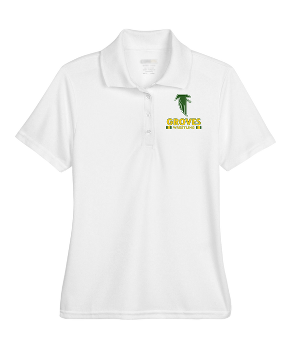Groves HS Wrestling Stacked - Womens Polo