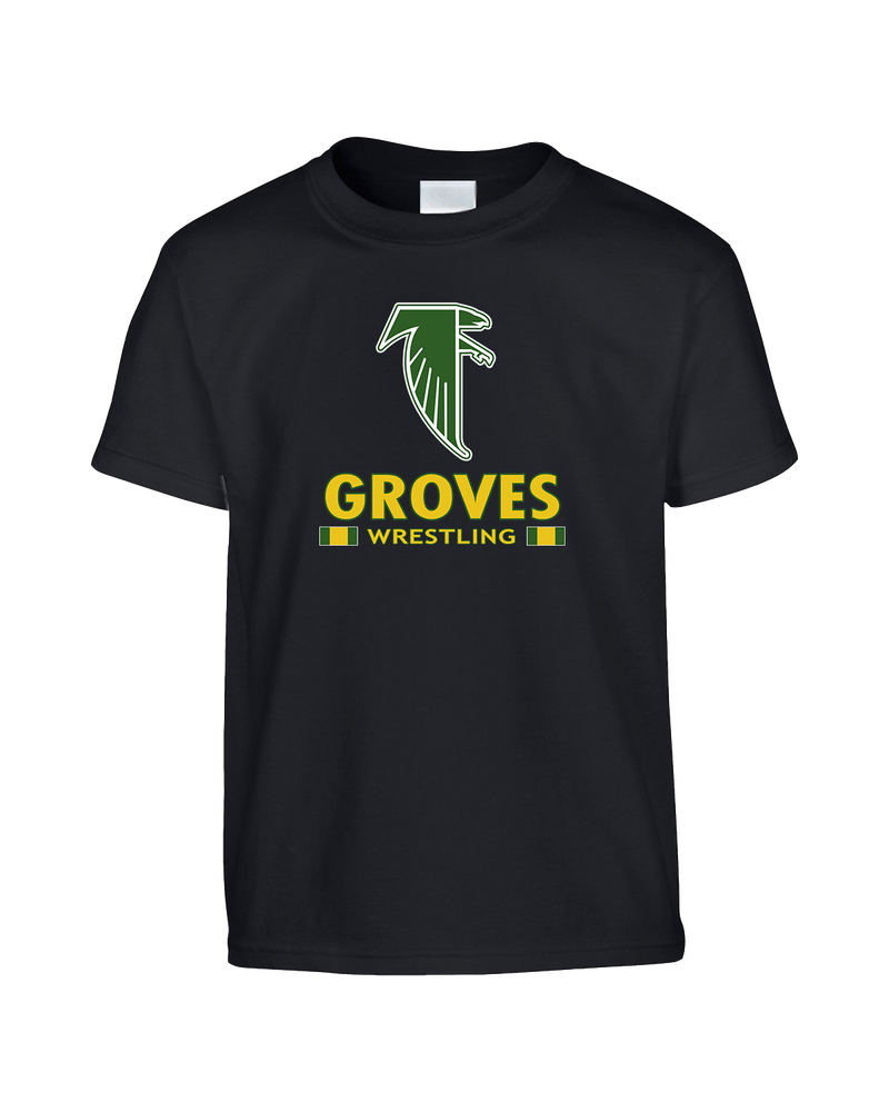 Groves HS Wrestling Stacked - Youth T-Shirt