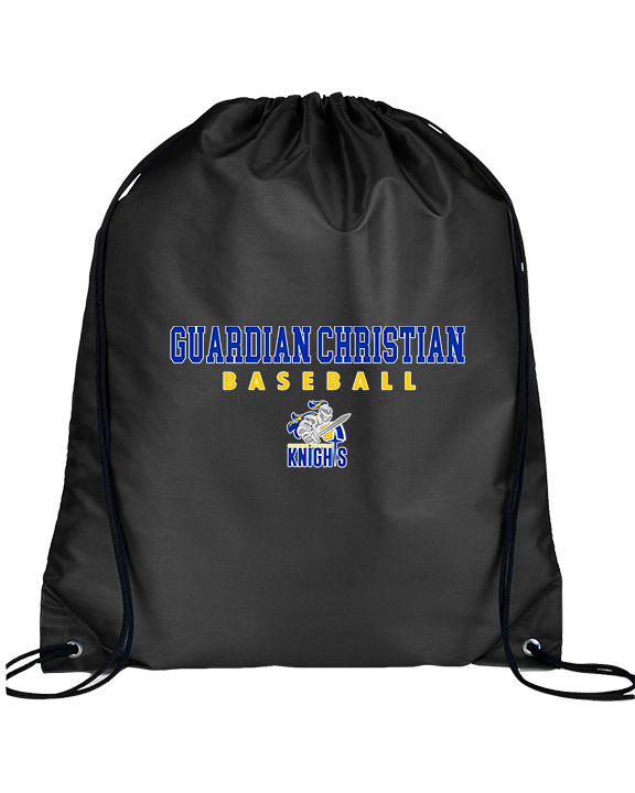 Guardian Christian Academy Baseball Block - Drawstring Bag