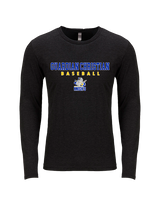 Guardian Christian Academy Baseball Block - Tri-Blend Long Sleeve