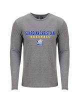 Guardian Christian Academy Baseball Block - Tri-Blend Long Sleeve