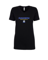 Guardian Christian Academy Baseball Block - Womens Vneck