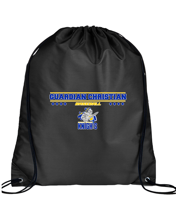 Guardian Christian Academy Baseball Border - Drawstring Bag