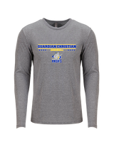 Guardian Christian Academy Baseball Border - Tri-Blend Long Sleeve
