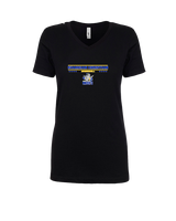 Guardian Christian Academy Baseball Border - Womens Vneck