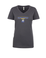 Guardian Christian Academy Baseball Border - Womens Vneck