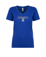 Guardian Christian Academy Baseball Border - Womens Vneck