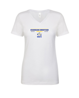 Guardian Christian Academy Baseball Border - Womens Vneck