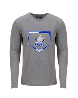 Guardian Christian Academy Baseball Plate - Tri-Blend Long Sleeve