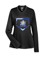 Guardian Christian Academy Baseball Plate - Womens Performance Longsleeve