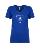 Guardian Christian Academy Baseball Plate - Womens Vneck
