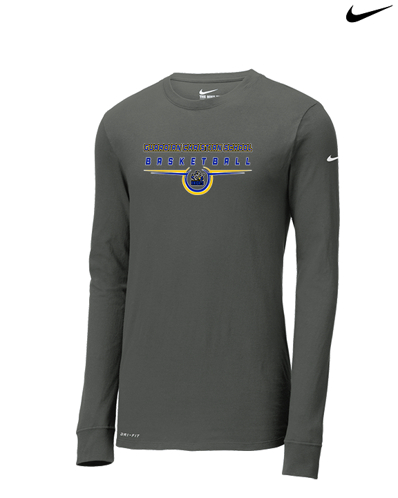 Guardian Christian Academy Basketball Design - Mens Nike Longsleeve