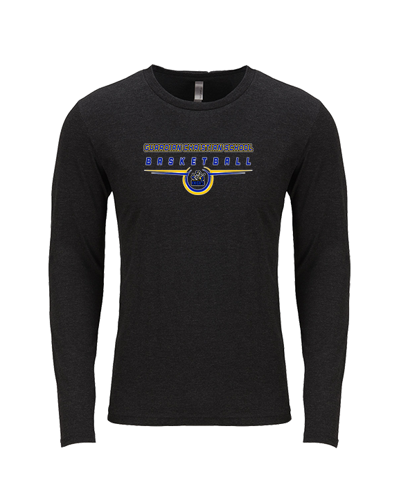 Guardian Christian Academy Basketball Design - Tri-Blend Long Sleeve