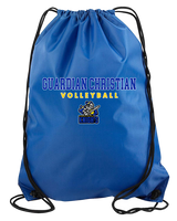 Guardian Christian Academy Volleyball Block - Drawstring Bag